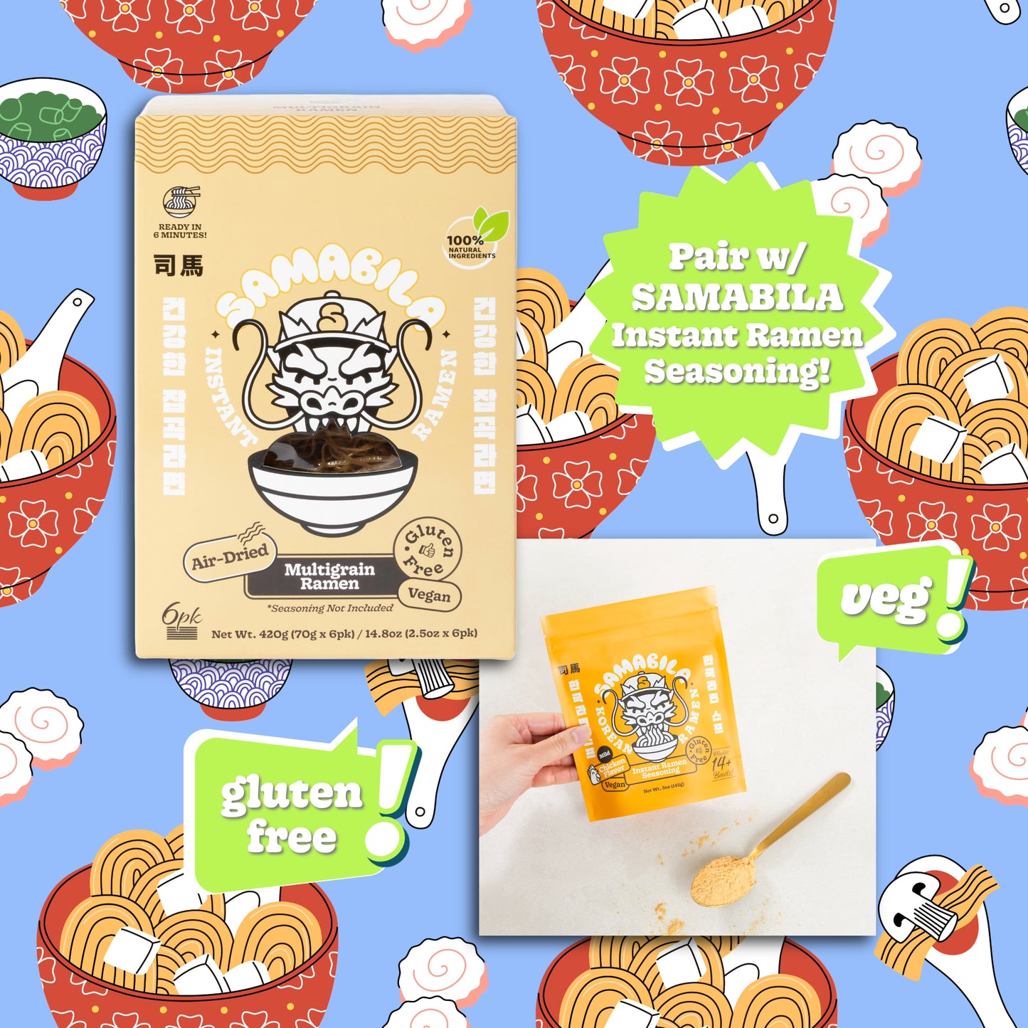 SAMABILA Multigrain Ramen (Pack of 6)